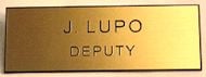 Eureka TV Show Sheriff Lupo Nameplate
